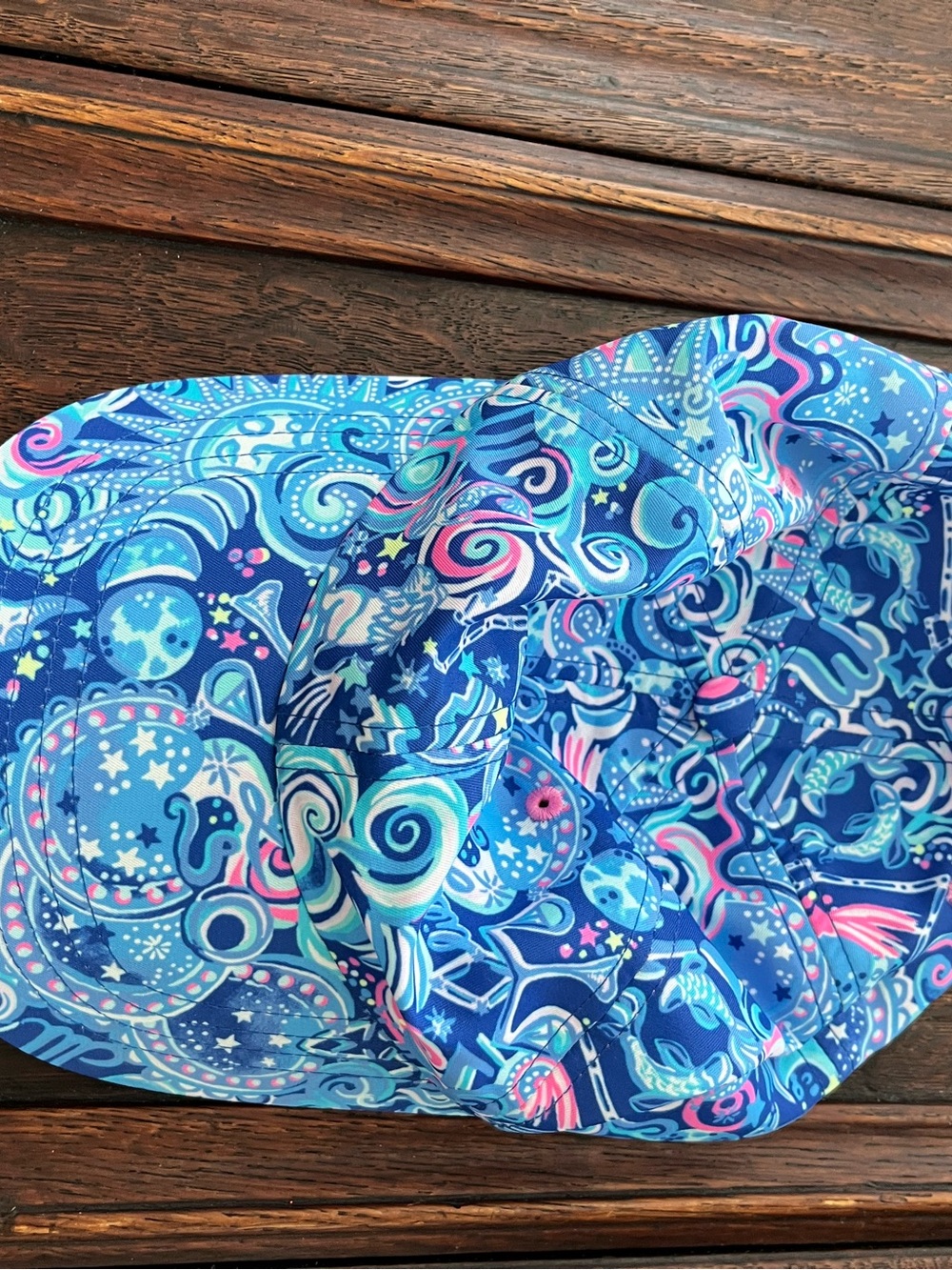 Lilly Pulitzer Multicolor Blue Patterned Sun Hat